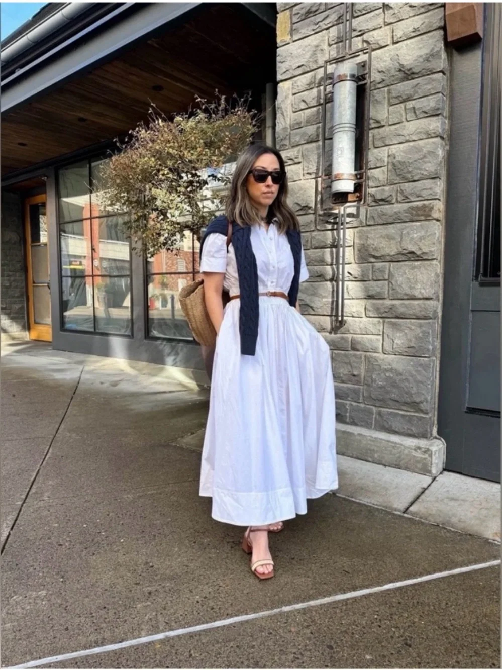 J Crew Cotton Shirt Midi Dress